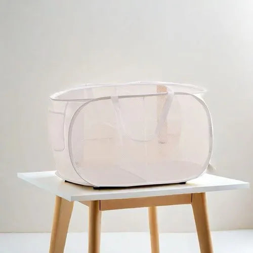 Wäschekorb Faltix | Pop-Up Design | Mit Seitentasche & Verstärktem Rahmen | Einzeln oder mit Doppeltrennung