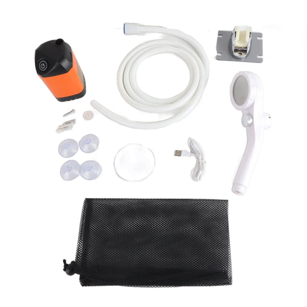 Campurion Camping Dusche Tragbar | Elektrische Outdoor Dusche mit Pumpe | IPX7 Wasserdicht | 4800mAh Akku | Für Camping, Wandern & Reisen