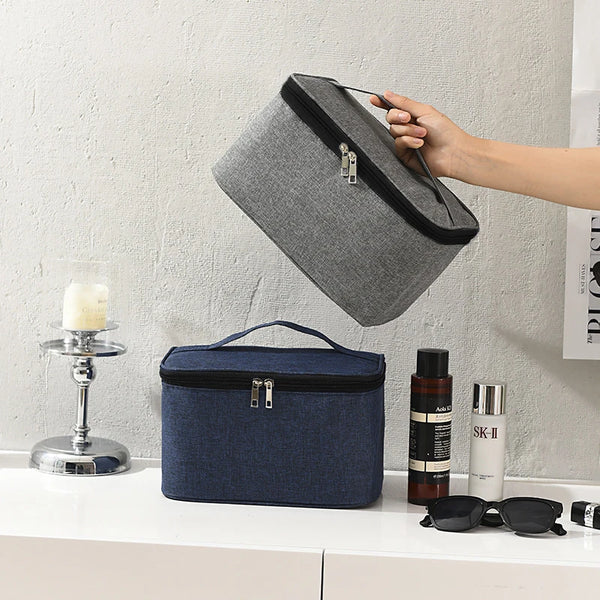 Kulturtasche UrbanVantex Herren | Großes Volumen & Doppelkammer-Design | Wasserabweisend & Leicht | Aus Oxford-Gewebe