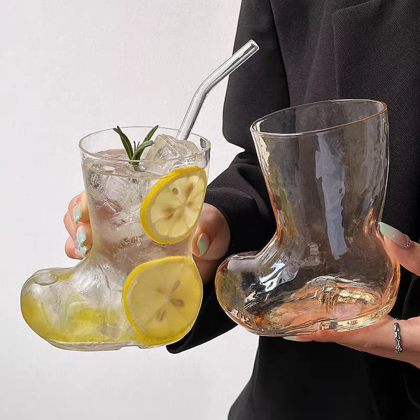 ProstStiefel Bierglas Stiefel | 300 ml | Traditionelles Partyglas | Robustes Qualitätsglas | 12×8×5 cm