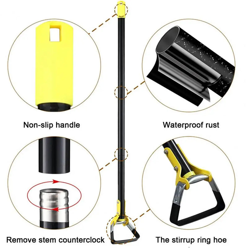 Ergoroof Unkrauthacke teleskopierbar | 160 cm Edelstahl | Rostfrei & matt gebürstet | Zerlegbar & ergonomisch