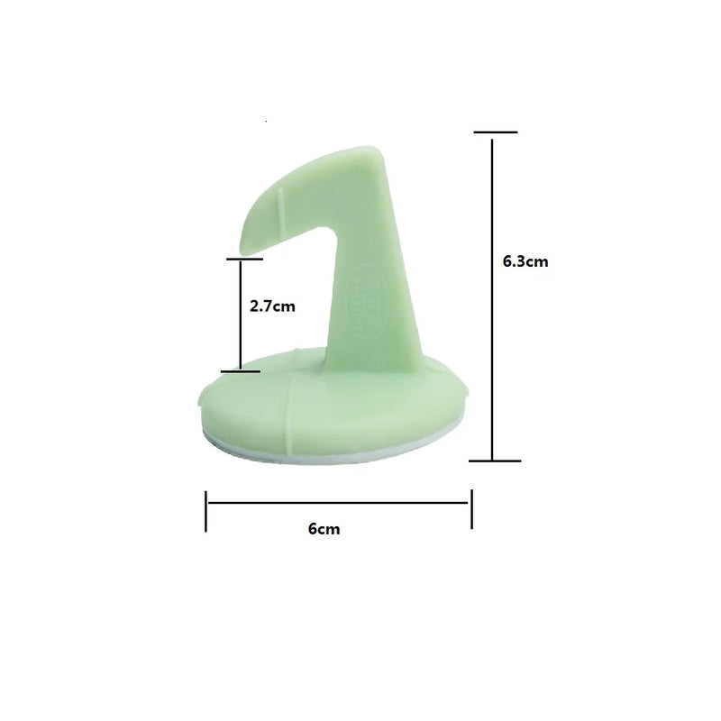 Silenzo Selbstklebender Türstopper mit Haken | Geräuschdämpfendes Anti-Kollisions-Pad | Wand- & Türschutz, stoßfest & vibrationsmindernd