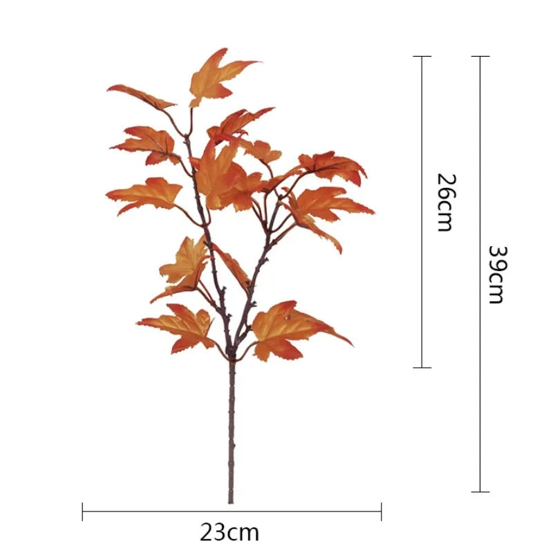 Leaforia | Künstlicher Ahornzweig | Herbstdeko | 39 cm | Für Zuhause & Garten