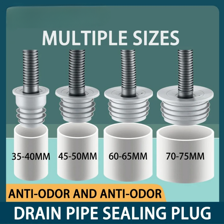 Silikon Abflussdichtung DRAINLOK | Geruchsstopp & Insektenschutz | Für 3,5–7,5 cm Rohre | 2er-Set