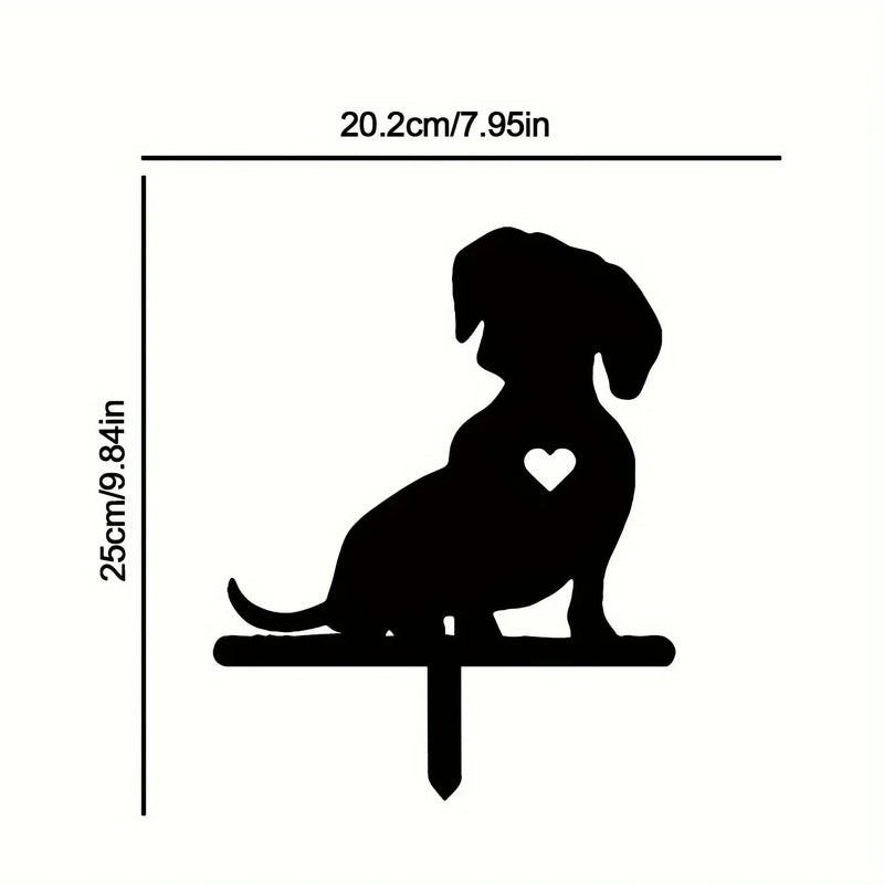 Gartenstecker TikiPaw | Hund im Tiki-Design | Metall Dekofigur | Wetterfest & Handgefertigt