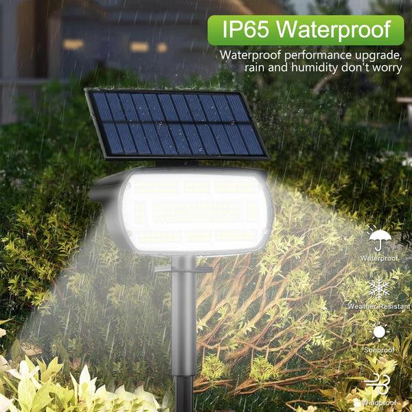 Solarstrahler Heliora 136LED | Ultrahell & wetterfest | IP65 Garten-Spot mit 3 Helligkeitsmodi & 215 ft² Leuchtbereich