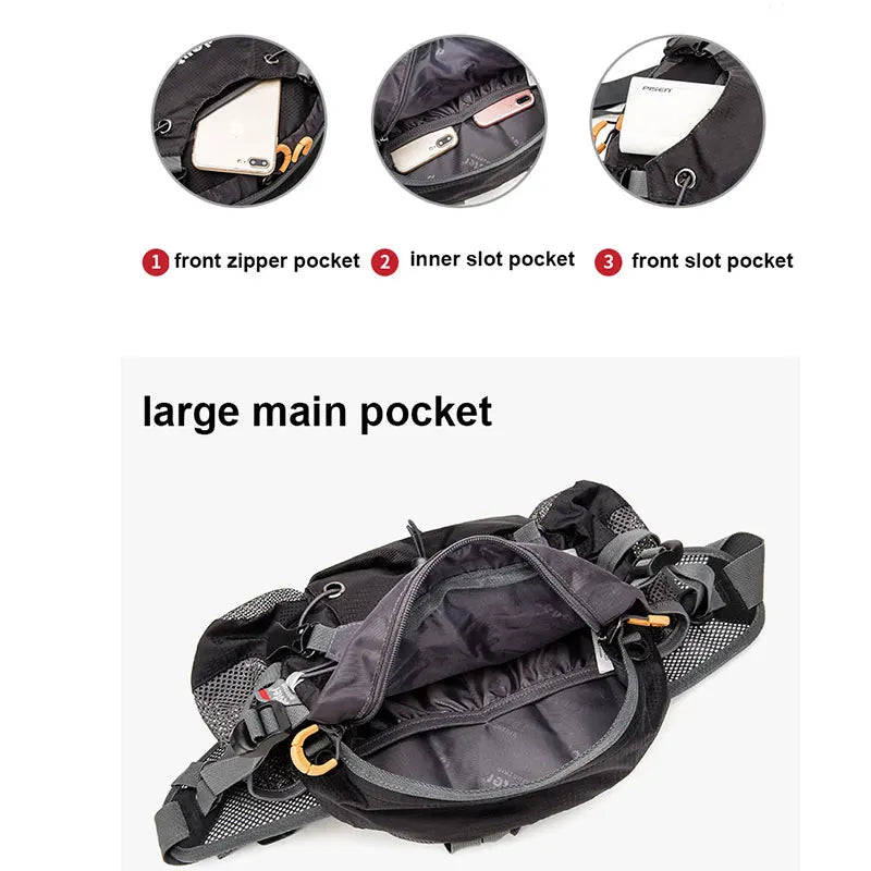 TrailFlex Explorer Outdoor Gürteltasche Herren | Wasserfest & Vielseitig | Für Wandern, Radfahren & Reisen | Mit Flaschenhalter