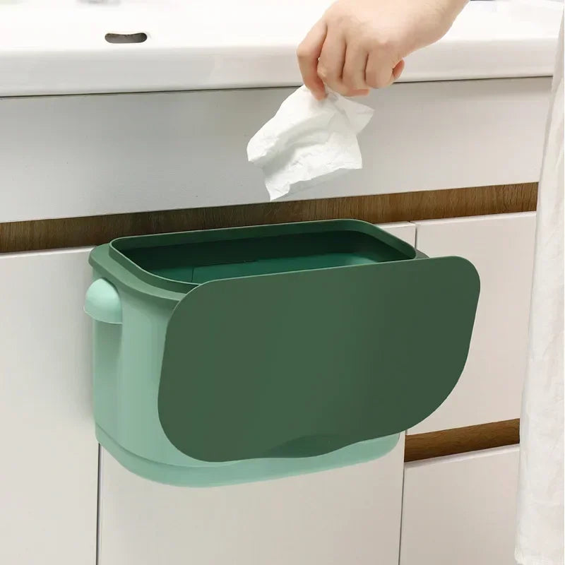 Wand-Mülleimer Cleanvero | Mit Deckel | Hängend & Platzsparend | Für Küche & Bad | Großes Volumen