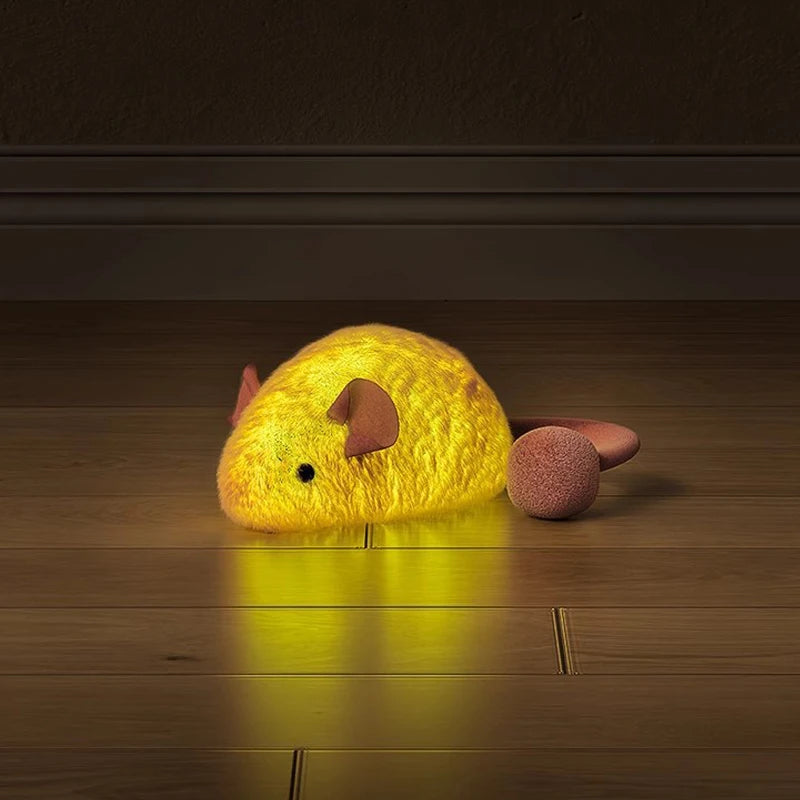 FelioFun Interaktive Plüschmaus | Mit Tiergeräuschen & Leuchtfunktion | 15 cm | Katzenspielzeug