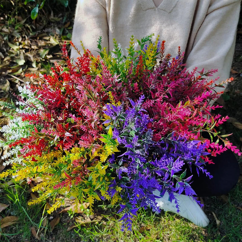 Florabell 12er Set Künstlicher Lavendel | Kunstpflanzen für Hochzeiten, Vasen, Kränze & Dekoration | Für Innen & Außen