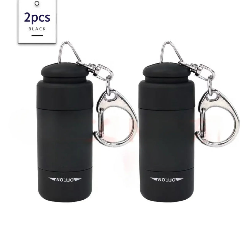 Luminexo Mini LED-Taschenlampe mit Schlüsselanhänger | USB-Aufladung | Wasserdicht & Ultraleicht | 5,2 × 2,1 cm
