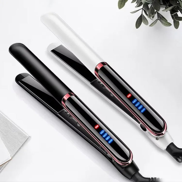 GlamiSilk Ionic Glätteisen mit LCD Display | Antifrizz & Glanz | 4 Temperaturstufen | 30,5 cm | Für nasses & trockenes Haar