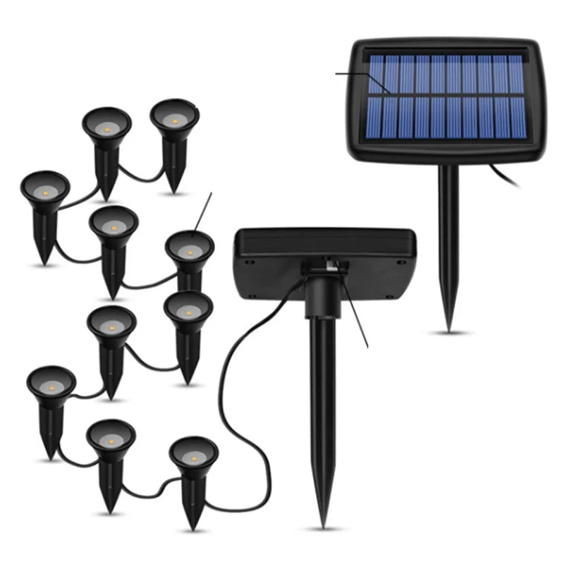Solar-Gartenlicht LumiVerde | 10-in-1 LED System | RGB Farbwechsel | IP65 Wasserdicht | Für Rasen, Beete & Deko
