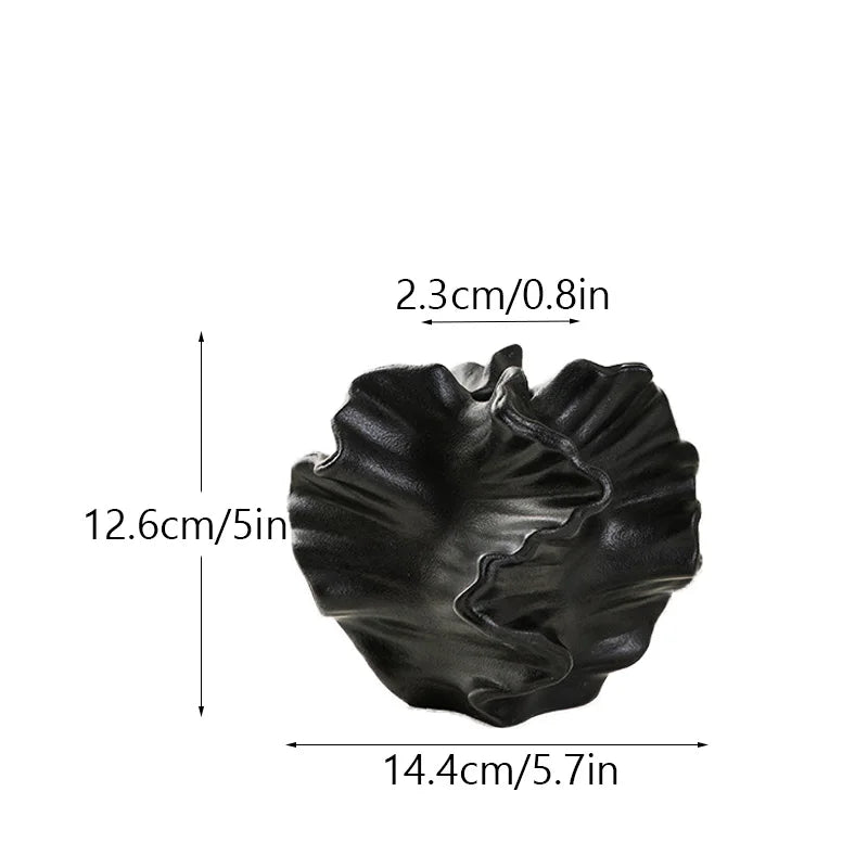 Scandiva | Keramikvase Korallenform | Nordisches Design | Beige Matt