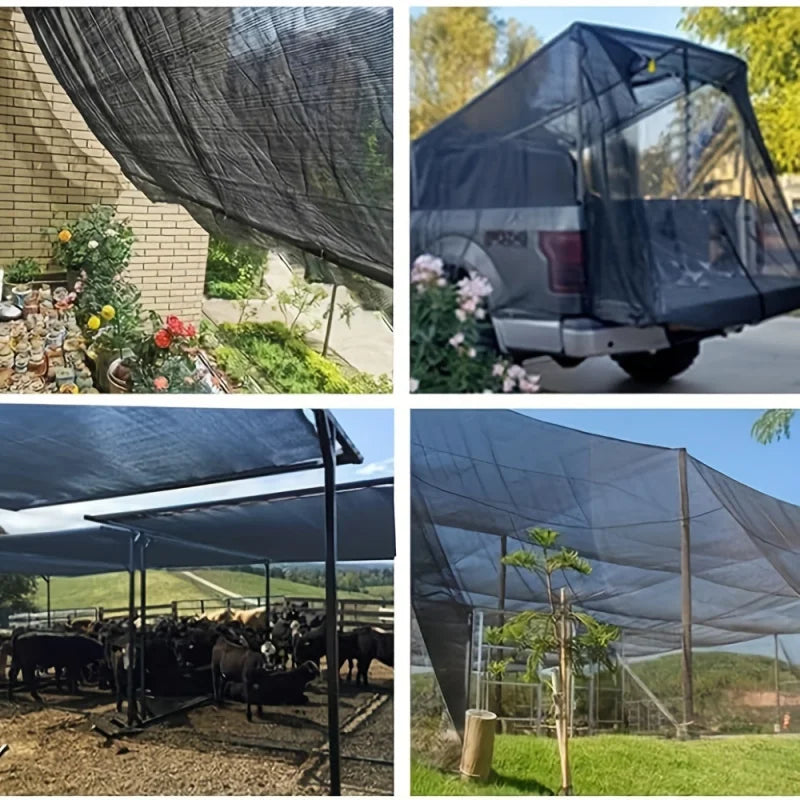 Sonnenschutznetz PlantaShade | UV-Schutz für Garten & Terrasse | Mit 20 Befestigungsbändern | Luft- & Wasserdurchlässig