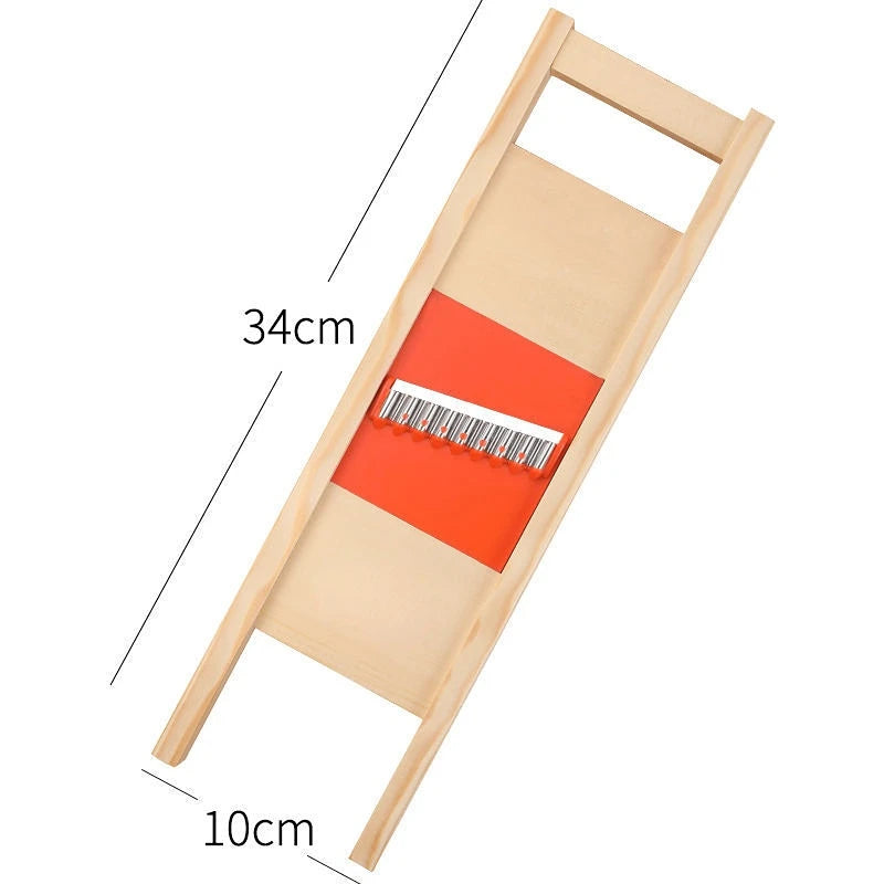 Gridello Kartoffelschneider | Edelstahl Gitter-Schneidegerät | Für Pommes, Chips & Gemüse | 34 cm Länge