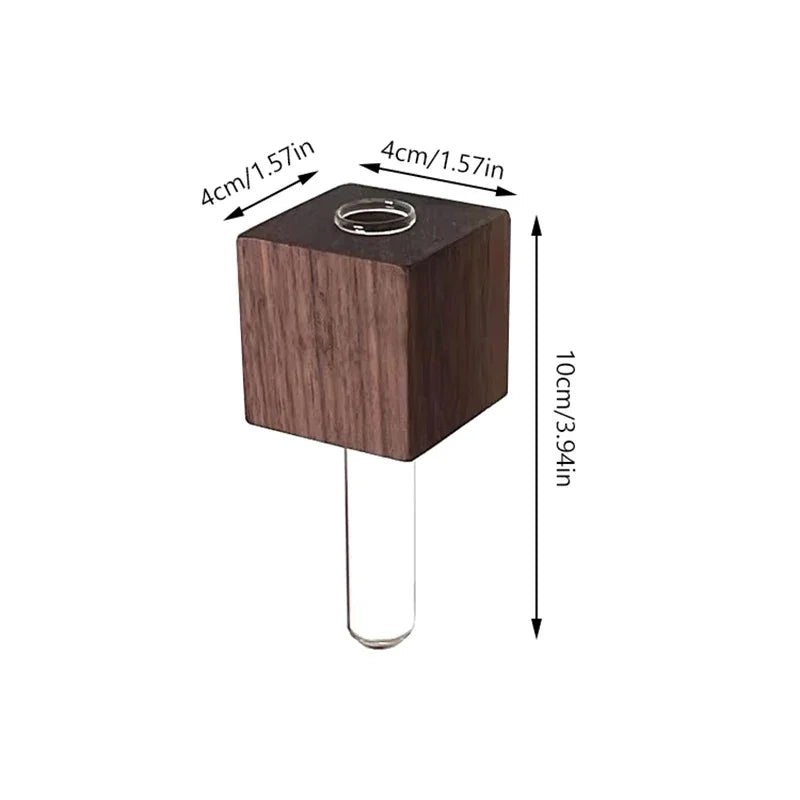 MagnaVase | Magnetische Reagenzglas-Vase aus Holz | Kreative Deko für Zuhause | Handgefertigt & Stylisch