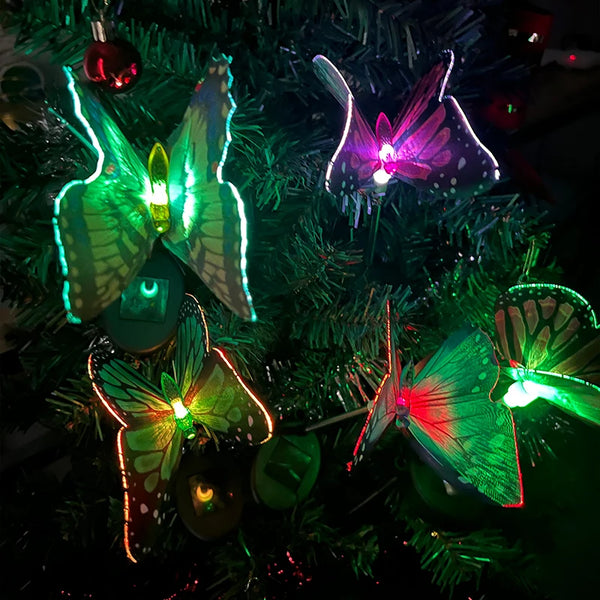 LichtFlügel Solar-Schmetterlingslichter 2er-Set | Bunt & Stimmungsvoll | Für Garten, Balkon, Feste & Hochzeiten