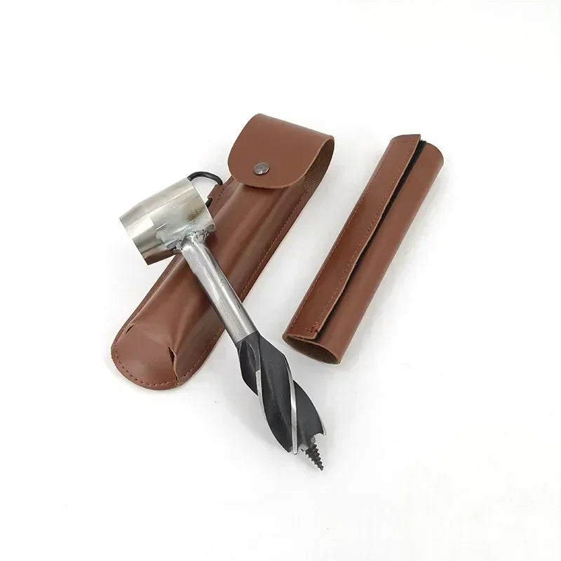 Bushcraft Handbohrer FerroDrill | Outdoor Survival Tool | Robuster Carbonstahl | 16,5 cm