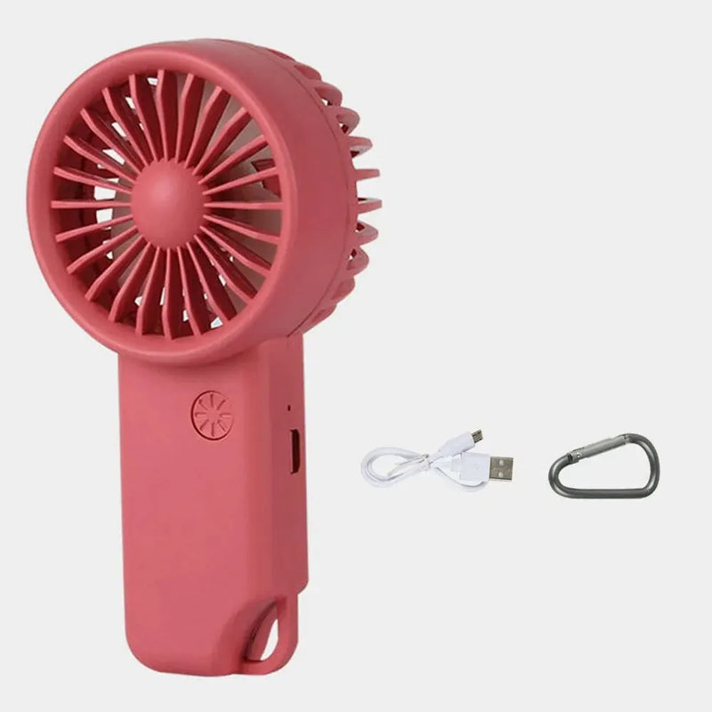 Brisola Mini Handventilator mit USB-Aufladung | 3 Geschwindigkeitsstufen & LED-Anzeige | Tragbarer Akku-Lüfter für Büro, Reise & Sport