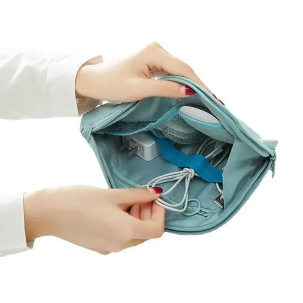 TechTasche Reisetasche für Elektronik | Wasserdicht & Stoßfest | Für Powerbank, Kabel & Kopfhörer | Große Kapazität