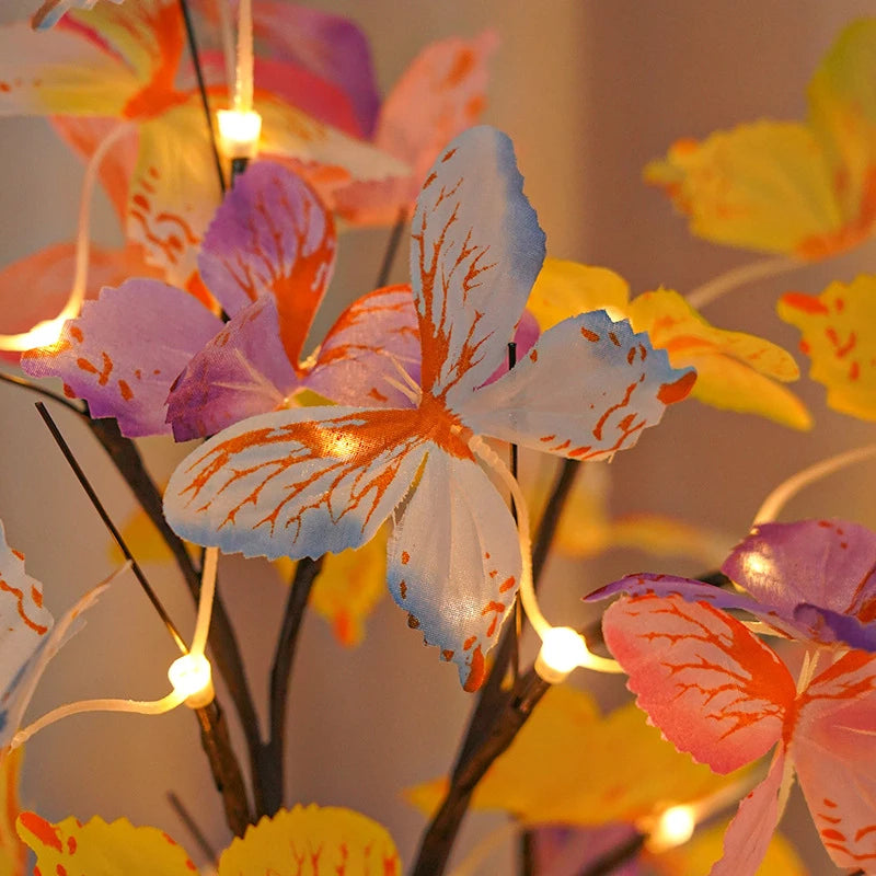 LED-Schmetterlingsbaum Lumiflora | Bonsai-Dekolicht mit verstellbaren Ästen | USB- & Batteriebetrieb | Für Zuhause & Feste