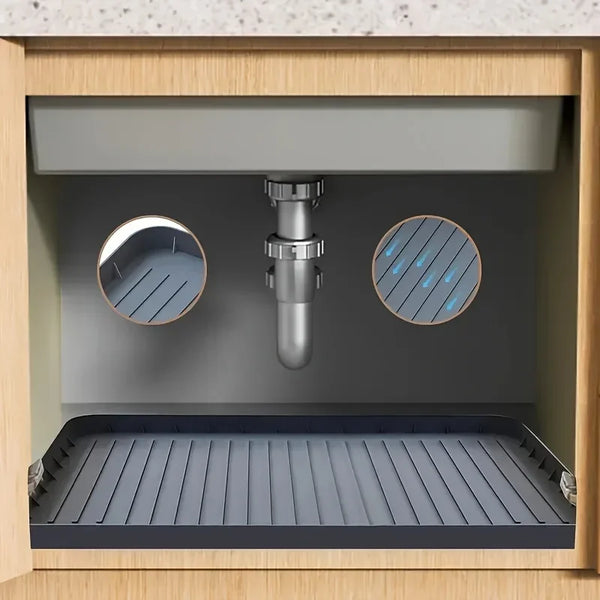 AquaShield Schutzmatte für Spülschrank | Wasserdicht & Rutschfest | Pflegeleicht | Küche & Bad
