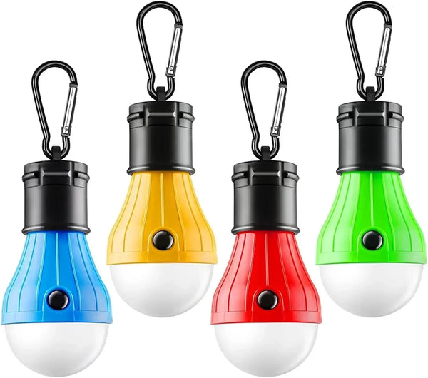 Zeltlampe LumoTrek mit Karabiner | 3 Leuchtmodi & 3 LEDs | Kompakt & Leicht | Für Camping, Wandern & Notfälle