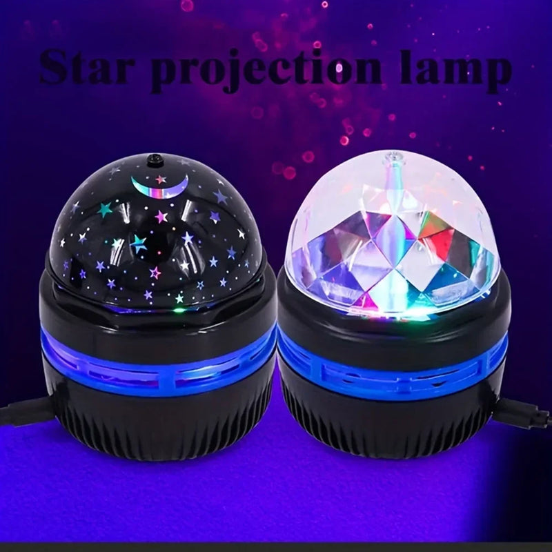 Astroria LED Sternenhimmel Projektor | Rotierendes Nachtlicht mit Mond & Sternen | RGB Farbwechsel | Für Kinderzimmer & Partys