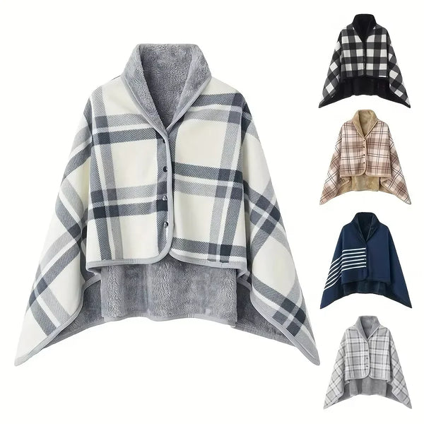 Kuschelschal CozyWrap | Tragbare Decke zum Anziehen | Weiches Flanell | Ideal für Büro & Zuhause