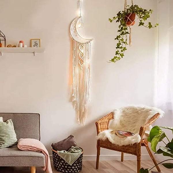BohoLoom Makramee-Wandteppich | 96×20 cm | Handgeknüpfter Boho-Look