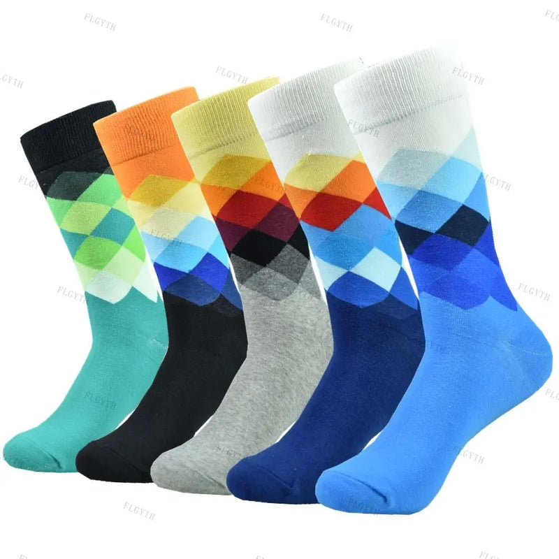 Coloria Herren Socken 5er-Pack | Bunte Freizeit- & Businesssocken | Gekämmte Baumwolle | Größe 40–46