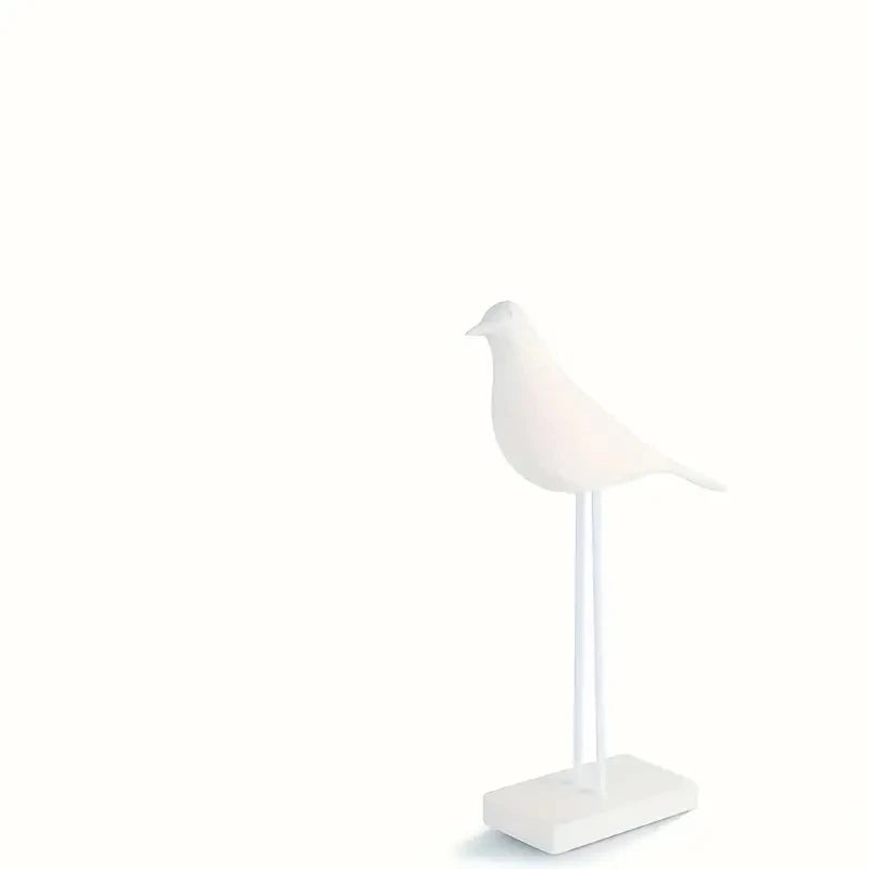 Dekofigur NordicBird | Handbemalte Vogelstatue aus Kunstharz | Skandinavische Wohnaccessoire | Tisch- & Bürodekoration