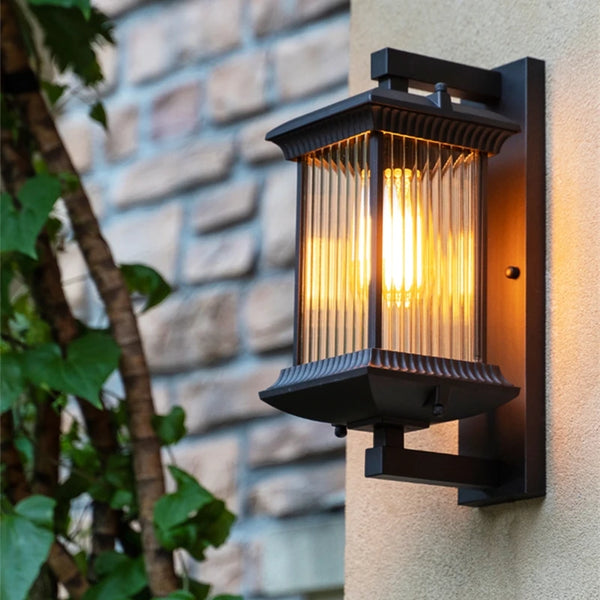 Lichtverra Außenwandleuchte Metall | Wetterfest IP65 | E27 Fassung | Für Garten, Tor & Terrasse