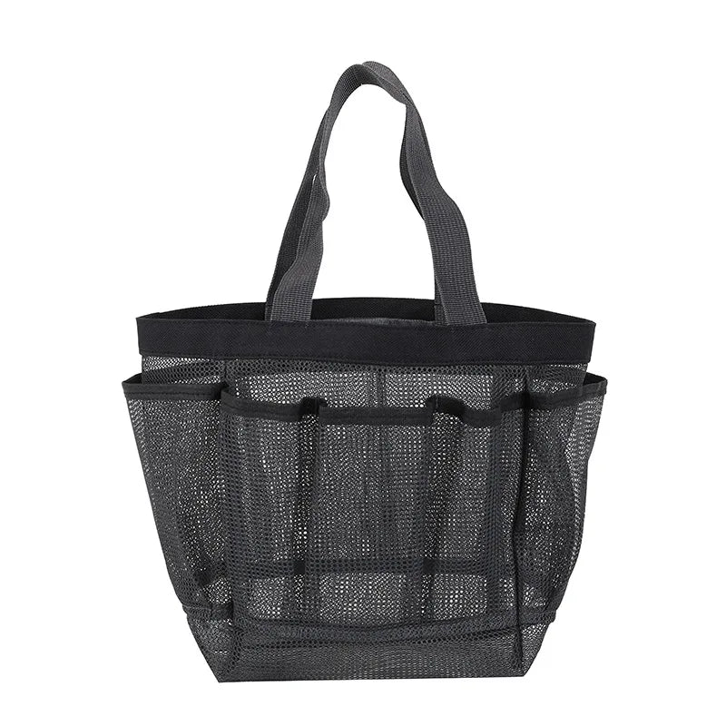 Marivida Mesh Strandtasche mit 8 Fächern | Wasserdicht & Faltbar | Leichte XXL Pooltasche für Strand, Schwimmbad & Urlaub