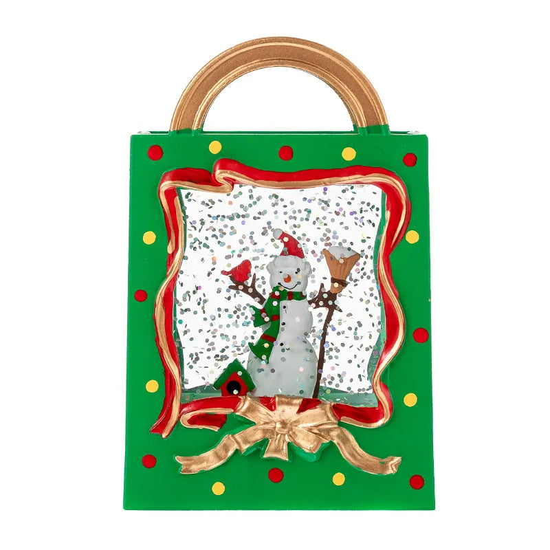 Weihnachts-Schneekugel Lampe | LED Wasserball mit Wirbelndem Schnee | Dekorative Geschenkbox & Festliche Beleuchtung | Lunavine