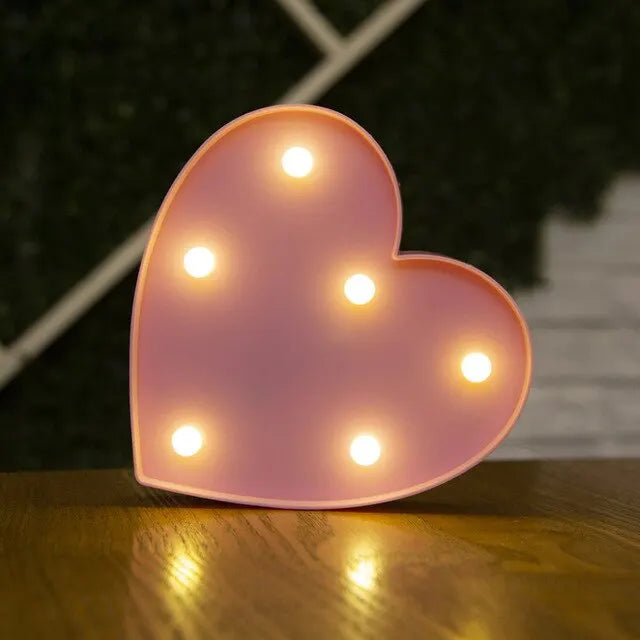 LED Buchstaben Lampe | Luminous Alphabet Light | Warmweiß & Batteriebetrieben | Hochzeit, Geburtstag & Partydeko