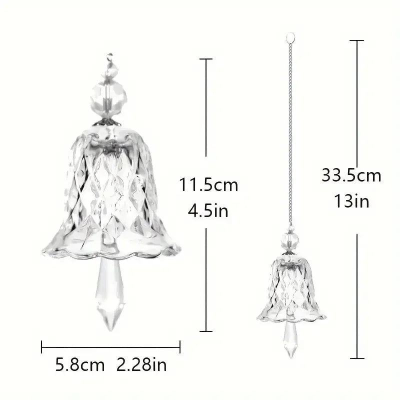 Kristall Sonnenfänger Glocke | Regenbogen-Effekt | Glas-Windspiel | Deko & Geschenk