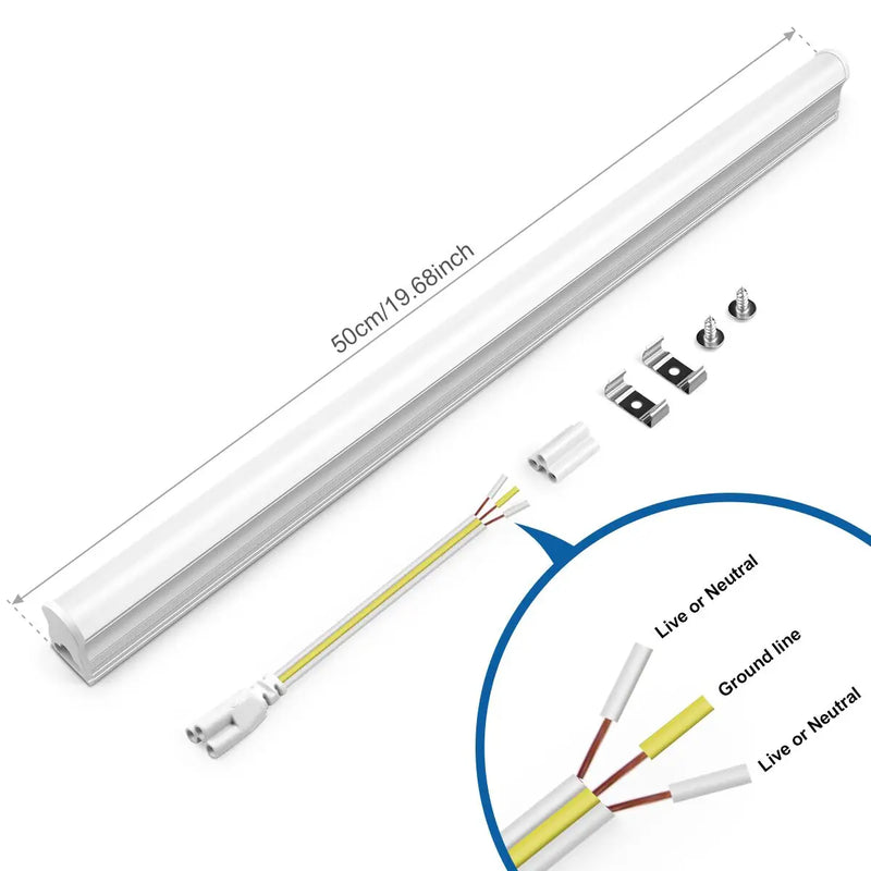 LumiLine T5 LED Lichtleiste 50 cm | 15 W | Neutral-, Warm- & Kaltweiß | Aluminiumgehäuse | Energieeffizient & Flimmerfrei