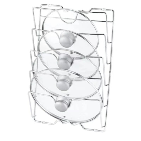 Topfdeckelhalter WallLidMax | 5 Ebenen | Rostfrei & Platzsparend | Wandregal aus Metall