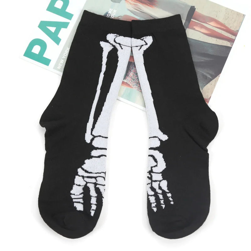 SpookySteps | Halloween Socken | Unisex | Knochen & Spinnennetz Design | EU 36–43