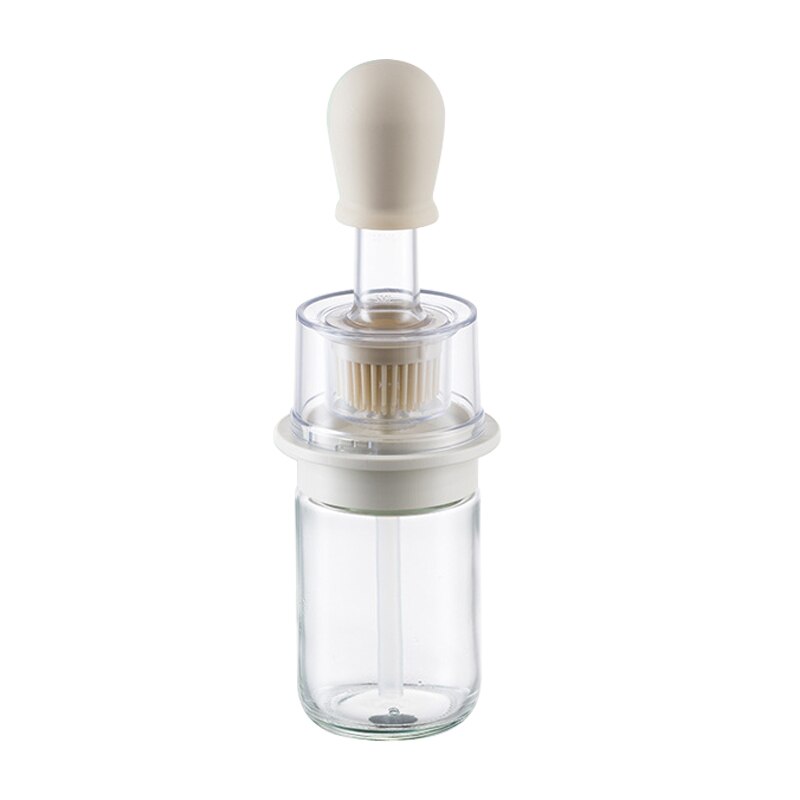 Ölspender OLIVENTA | 2-in-1 Spray & Silikonpinsel | 100 ml | Glas & Silikon | Für Kochen, Backen & Grillen