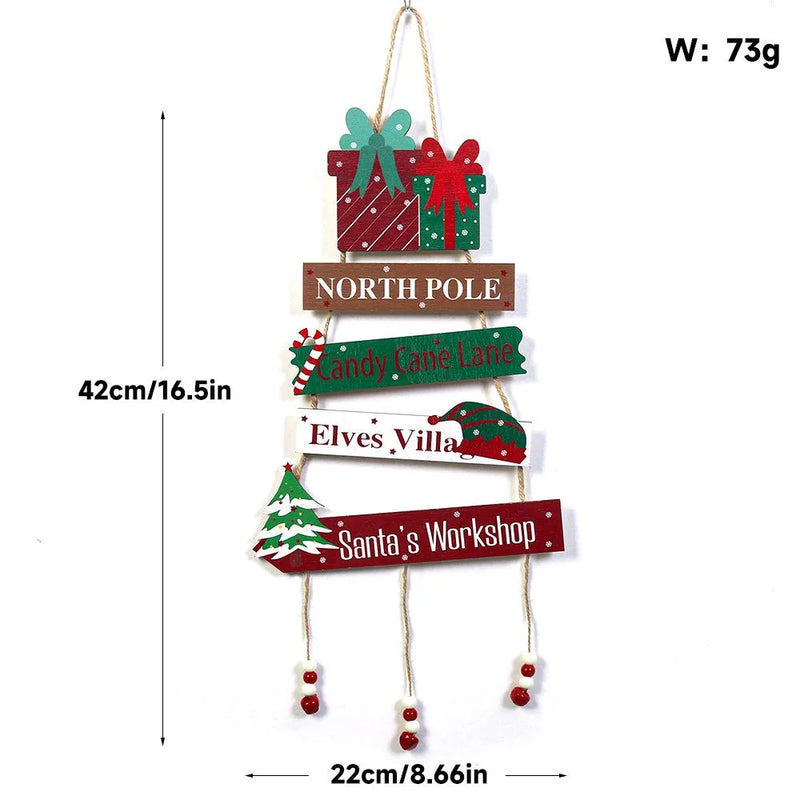 Holzanhänger NordicCharm | Weihnachtsdeko zum Aufhängen | Handgefertigtes Ornament für Baum, Wand & Fenster | Festliche Dekoration 2025–2026