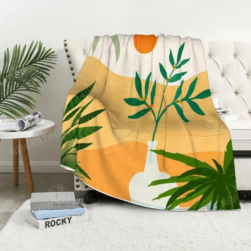 CosyPrint Flauschdecke aus Mikrofaser | Personalisierbar & Kuschelweich | Boho-Design | Für Sofa, Bett & Wohnzimmer