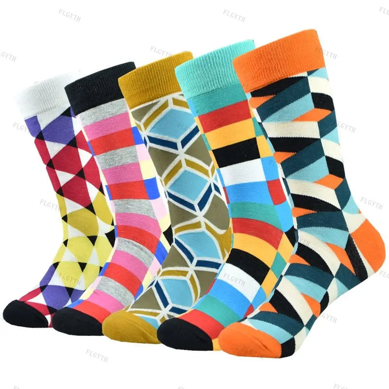 Coloria Herren Socken 5er-Pack | Bunte Freizeit- & Businesssocken | Gekämmte Baumwolle | Größe 40–46