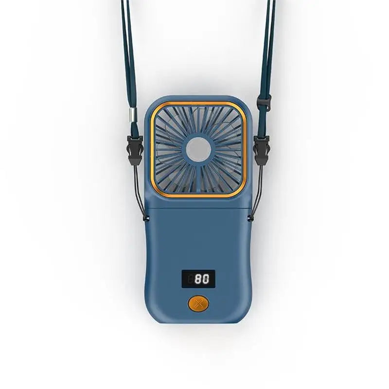 Airlio Faltbarer USB-Ventilator 3000mAh | 4-Stufen Luftkühler | Hand-, Tisch- & Halsventilator | Powerbank-Funktion | 180° Drehbar