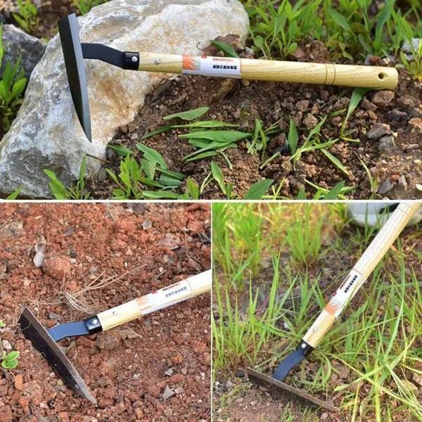 Terravix ErgoHoe Handhacke aus Manganstahl | Multifunktional für Gartenarbeiten | Leicht & tragbar