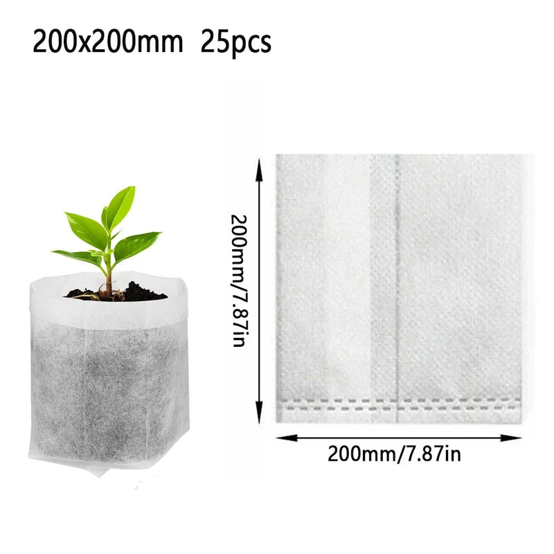 Pflanzsäcke BioGrow | Biologisch Abbaubar | Atmungsaktiv & Wurzelfreundlich | 25–100er Set