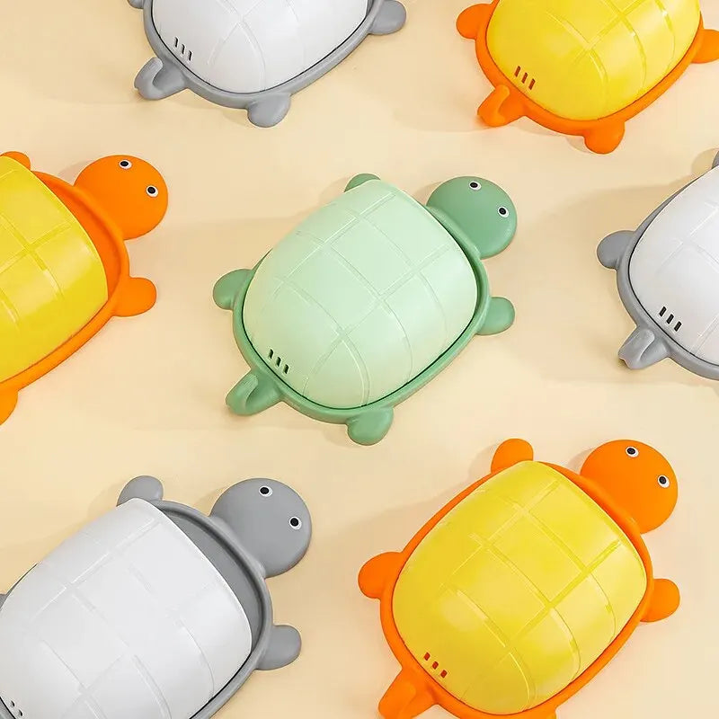 TurtleBox Aufbewahrungs- & Zahnbürstenhalter | Süßes Schildkrötendesign | 22×13×5,7 cm