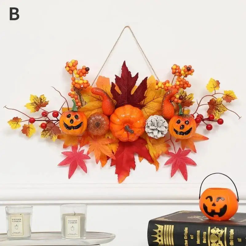 Autumnia | Kürbis-Ahorn Girlande | Herbstdeko & Halloween | 1 Stück